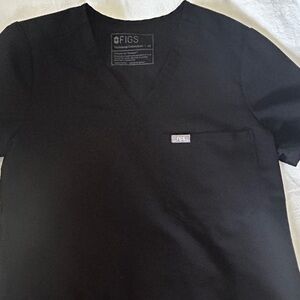 Women's Black Catarina - One-Pocket Scrub Top